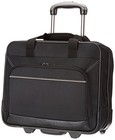 Laptop bag with quick-rolling wheels and easy-access front pocket