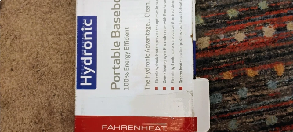 Calentador de zócalo hidrónico portátil Fahrenheat FHP1500TP 120 voltios 1500 Foto 4 de 4