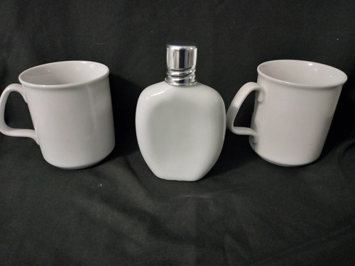 Set Of 3 Vintage German Uhlenhorst Coffee Cups Liquor Flask Lobberich Germany - Picture 5 of 10