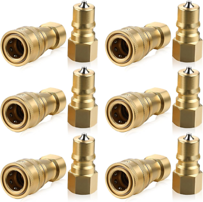 #ad 6 Set 1 4quot; Quick Disconnect Coupler Valve for Carpet Cleaning Wand Truck Mount C $87.99