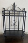Shelf, Vtg, Wrought Iron, Wall 25" X 15", Kitchen Or Bath Any Room Bakers Rack
