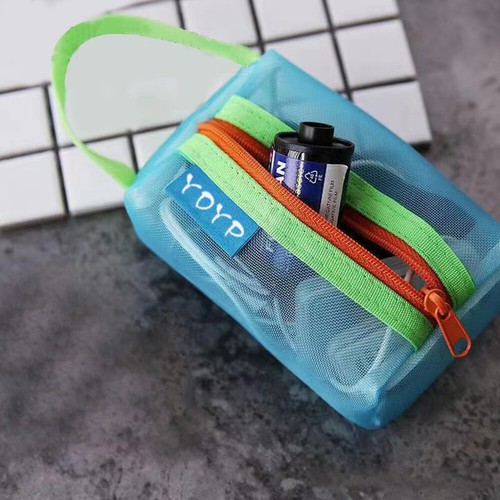 Travel Storage Mesh Makeup Bag Cosmetic Pouch Toiletry Bag Organizer Case New• - Picture 10 of 24