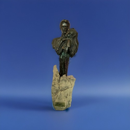 BRONZE MARGA by PAOR,MAN &WOMEN SCULPTURE,MADE IN SPAIN,SIGNED,13’’ - Picture 2 of 11