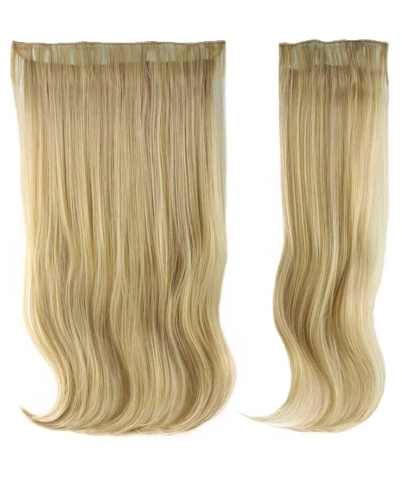 Extensão clipe feminina adulta loira reta alta calor (24 pol), ST-006 - Imagem 2 de 4