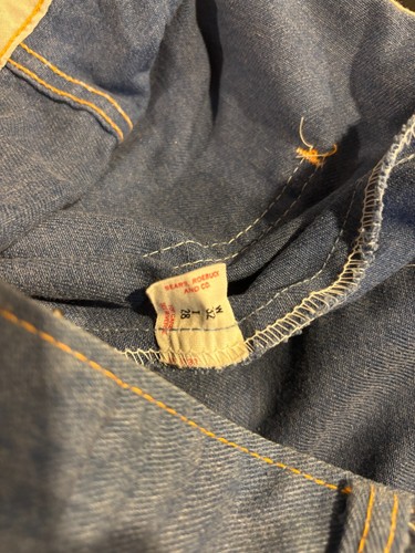 70's Sears Roebuck Bush Pants USA Made Womens Size 32 Jeans Blue 4963 - Picture 11 of 11
