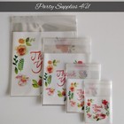 10 x Thank You Flower cello bags. Wedding/Favour/party/cookies/Gift/Candy/10cm