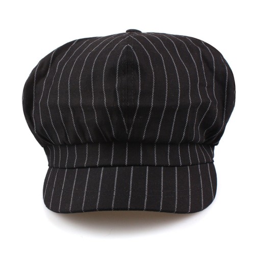 Traje unisex para hombre y mujer a rayas panadero niño taxista gorra plana sombreros de periódico - Imagen 4 de 8