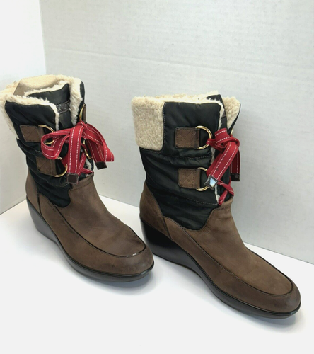 Sperry Top Sider Women’s Boots Brown Leather Lace Up Fur Lined Waterproof 8.5 M - Picture 14 of 18