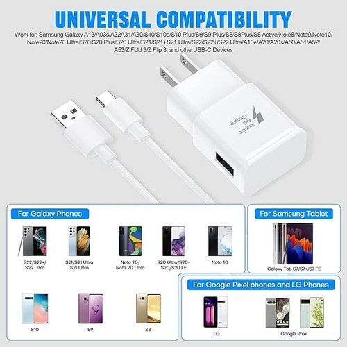 ADAPTIVE FAST CHARGING WALL CHARGER ADAPTER FOR SAMSUNG S7 S8 S9 Note 7 8 9 - Picture 5 of 5