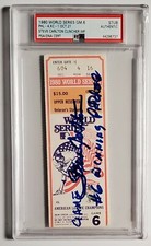 STEVE CARLTON 1980 World Series Game 6 PSA/DNA Signed Ticket Stub Auto Autograph