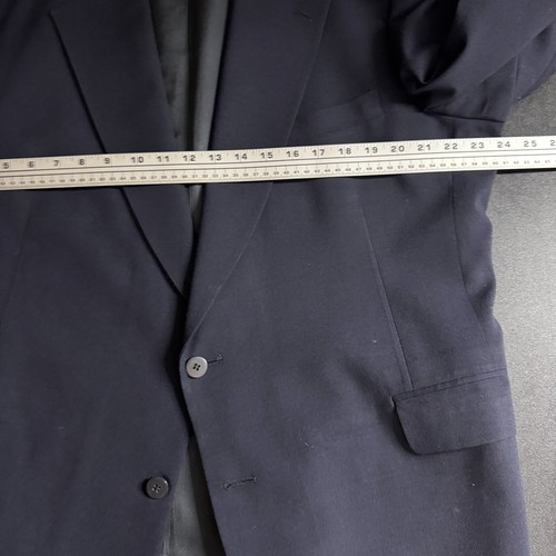 Colours Alexander Julian Men’s Suit - Blue Solid Jacket 46R & 38W Pants Wool - Picture 9 of 13
