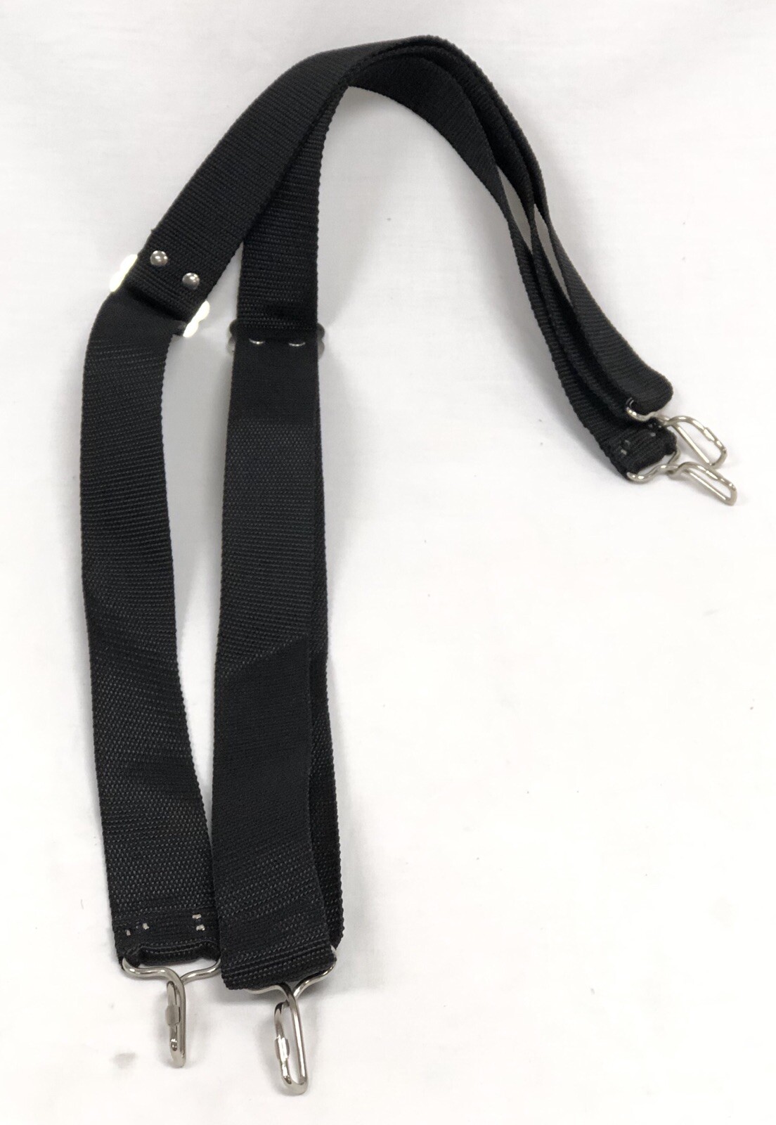 2 Black Shoulder Carry Straps 44" Heavy Duty Metal Clip Trav
