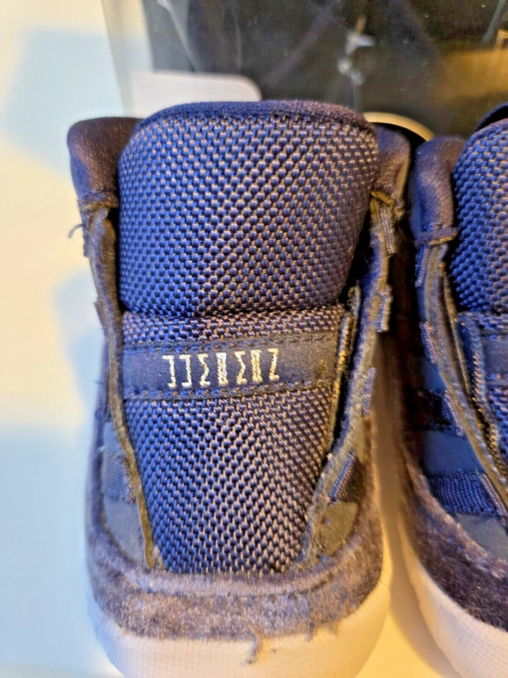 Nike Air Jordan 11 Botín de Cuna Medianoche Azul Marino-Met Plateado Talla 4c [FB1968-441] Foto 4 de 4