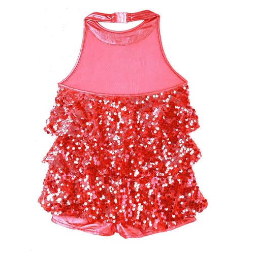Kinder Mädchen Modern Jazz Latein Tanz Kleid Neckholder glänzend Pailletten Ballett Kostüm - Bild 50 von 100