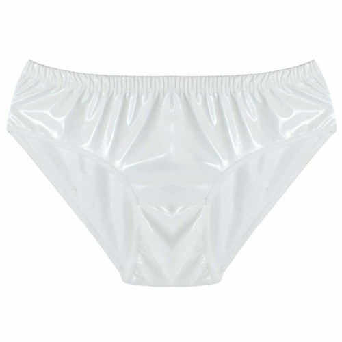 PVC Wet Faux Leather Look Inner Women Knickers Men's Briefs Ladies Hot Panties - Picture 5 of 14