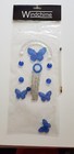BUTTERFLY ARCH WIND CHIMES MOBILE, BLUE OR PURPLE, INDOORS OR IN THE GARDEN 40cm