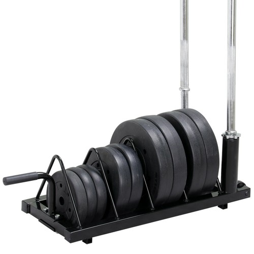 Horizontal Weight Barbell Rack Olympic Bumper Bar Holder��Weight Plate Storage - Picture 6 of 12