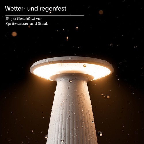 SIGOR Blumenvase Akku-Tischleuchte LED Nuflair 24cm Flex-Mood IP54 USB-C dimmbar - Picture 5 of 5