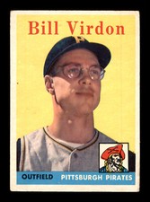 1958 Topps - #198 Bill Virdon - Crease Free