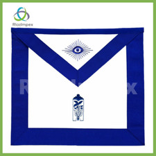 MASONIC BLUE LODGE OFFICER APRON HAND EMBROIDERED - JUNIOR WARDEN BEST QUALITY