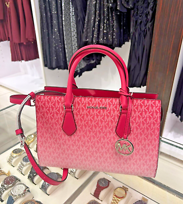 #ad #ad Michael Kors Medium Pink Messenger Crossbody Bag Purse Handbag Satchel Shoulder