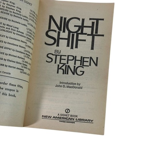 Vintage NIGHT SHIFT by STEPHEN KING Paperback Novel First Signet Printing 1979 - Picture 5 of 8