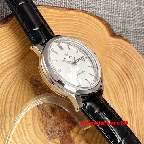 Tandorio NH35A Men Automatic Watch Double Domed Sapphire Leather Luminous 20bar - Picture 12 of 18