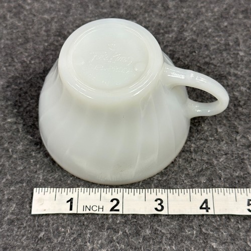 Cup Anchor Hocking Fire King Ware White with Gold Trim Replacement Read Vintage - Picture 8 of 11