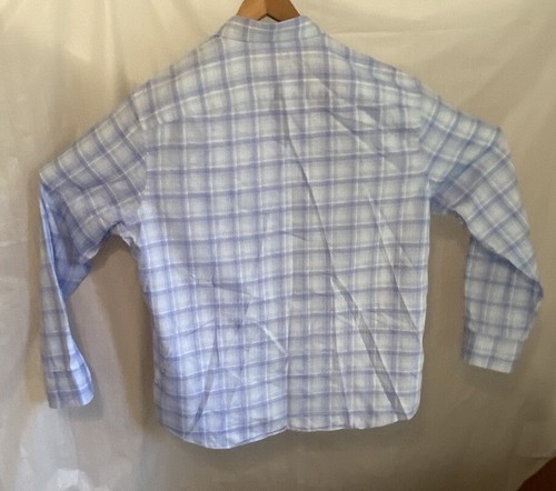 Herren UNTUCKit hellblau kariertes Langarm Button Down Hemd - Größe 2XL - sehr schön - Bild 4 von 12