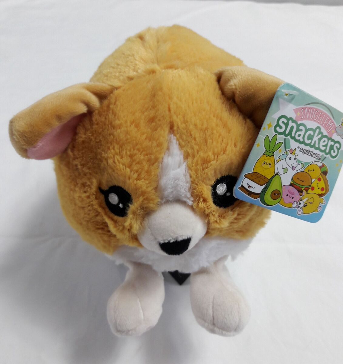 New 5 SQUISHABLE SNUGGLEMI Snackers Baby Corgi Dog Plush eBay