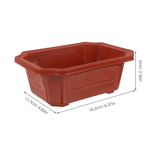 10pcs Classical Bonsai Pot Garden Use Thicken Flowerpot Rectangular Bonsai - Picture 9 of 12