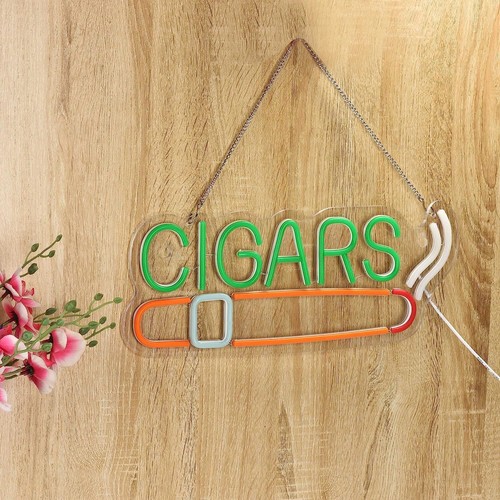 Cigars Neon Light Sign- LED Dimmable Neon Lights- Handmade- Bar Home Art Decor - Picture 3 of 6