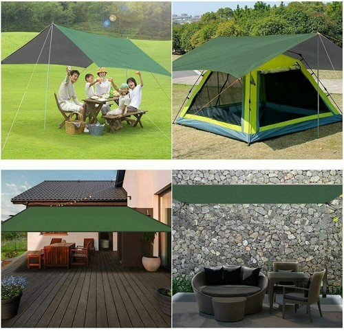 Camping Zeltplane 3x3M Zeltplane Shelter Wasserdicht Tarp Hängematte Sonnensegel - Bild 10 von 12