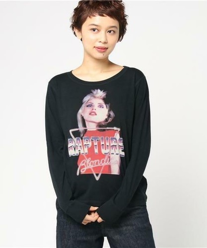 HYSTERIC GLAMOUR BLONDIE DEBBIE Long T-Shirt Black