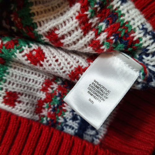 33 DEGREES Yeti! Set! Go! Ugly Christmas Sweater Youth Sz S (8) Snowflake Video - Picture 6 of 8
