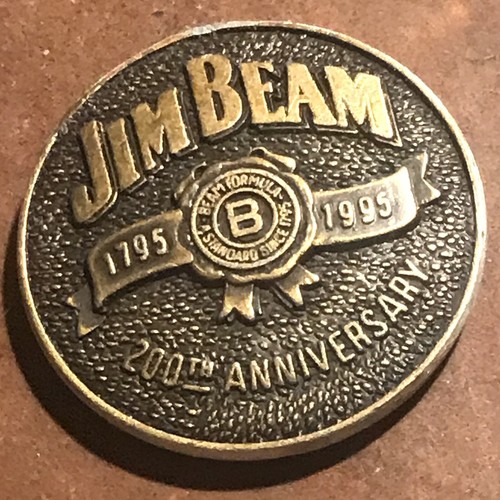 1995 JIM BEAM BOURBON WHISKEY MONETA 200° ANNIVERSARIO G8 - Foto 4 di 10