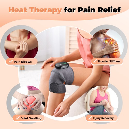 3 in 1 Cordless Heated Vibration Knee Massager Heating Pads Knee Elbow Shoulder - Picture 5 of 18