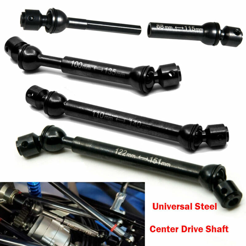 2X Universal Steel Center Drive Shaft For 1&sol;10 RC AXIAL SCX10 D110 D90 Crawler