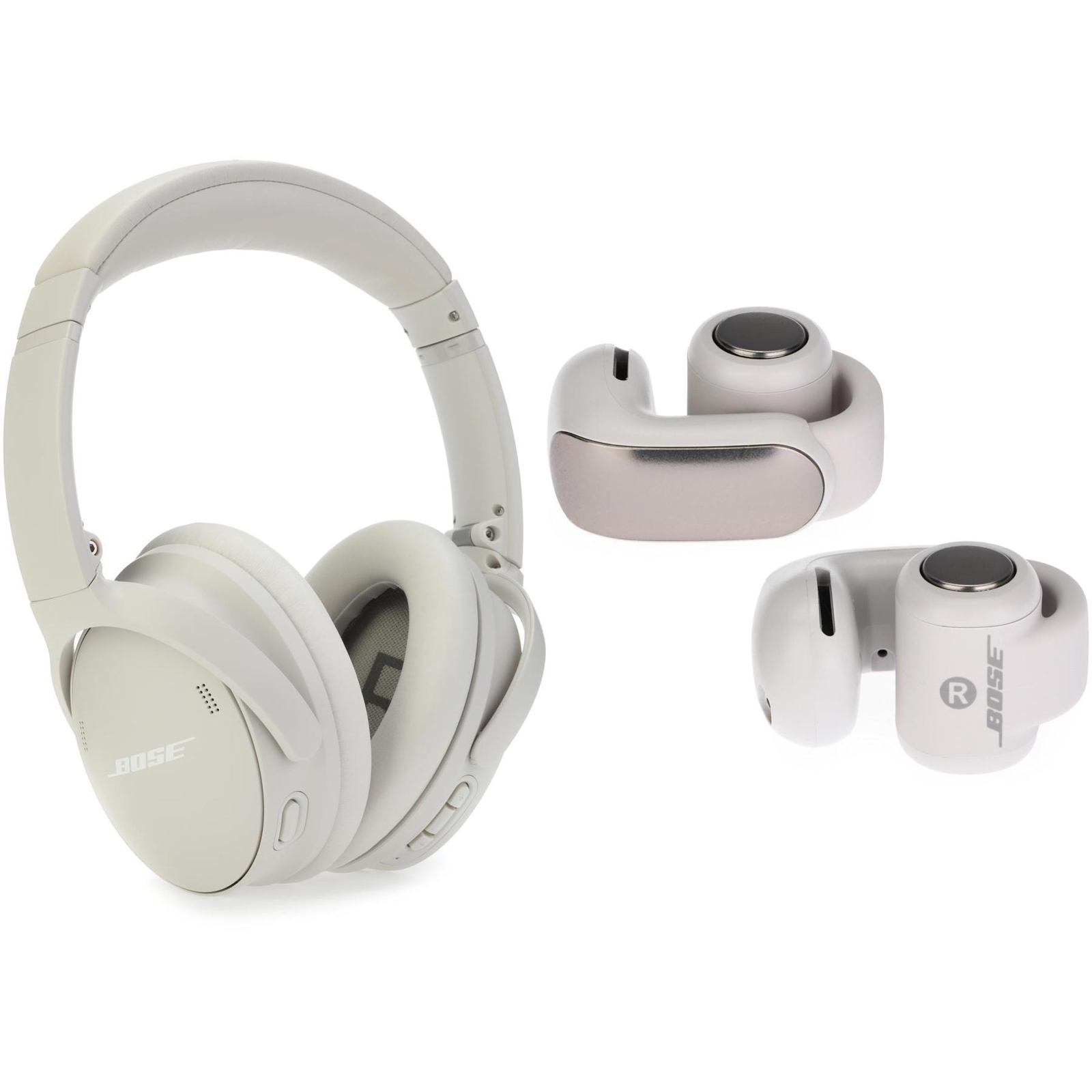 Наушники Bose QuietComfort и ультраоткрытые вкладыши - Белый дым