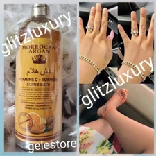 Morrocan argan vitamin. C, TURMERIC & Ginger scrub bath. Anti dark knuckles x 1