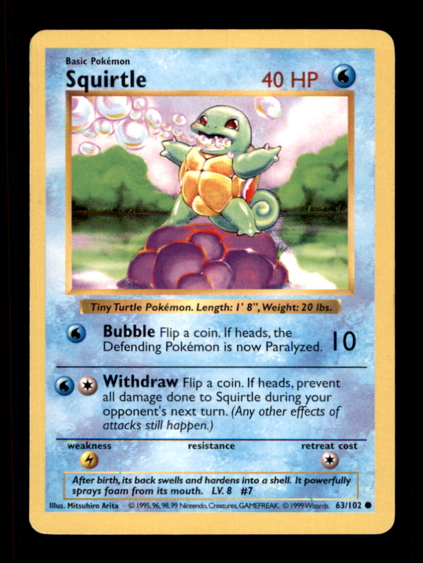Base Set (Shadowless) #063/102 Squirtle | eBay