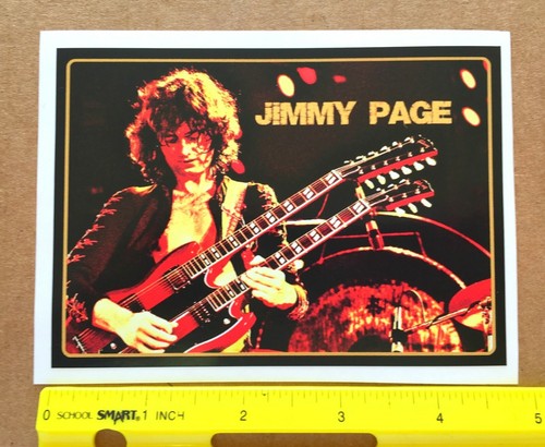 4.75" Guitar legend JIMMY PAGE vinyl sticker. Led Zeppelin decal for car, laptop - Picture 2 of 2