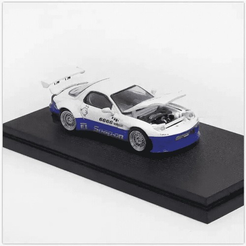 Master 1:64 Mazda RX-7 Pandem FD3S Blue/White Snap On - Picture 2 of 3