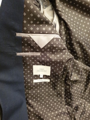 Next Men’s Suit Jacket Navy Size 44L BNWT - Picture 3 of 6