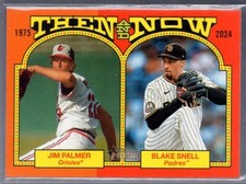 Jim Pamer / Blake Snell 2024 Topps Heritage Baseball Then and Now