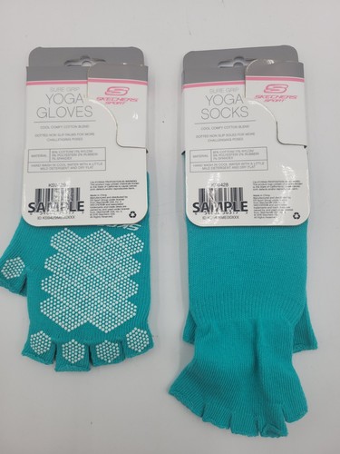 Sketchers Sport Sure Grip Yoga Socks And Gloves Medium/ Large - Picture 2 of 5