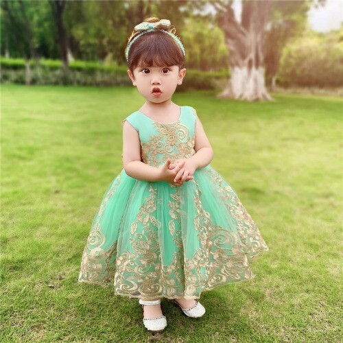 Sequin Bow Knot Colored Lace Mesh Ponchy Dress Birthday Party Big Bow Dress - Picture 13 of 35