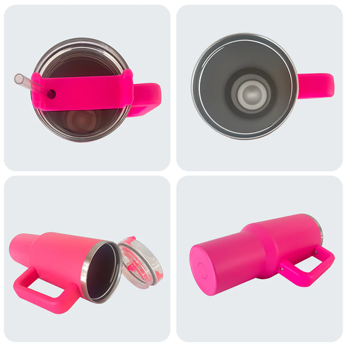 40oz Tumbler with Handel and Straw Stainless Steel Vacuum Insulated Water Bottle - Picture 10 of 24