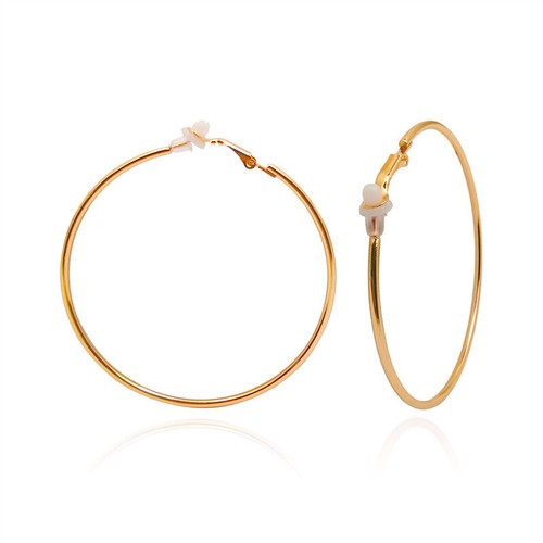 Big Hoop Earrings Nightclub Big Circle Earrings Non-Piercing Hipster Ear Clip - Picture 28 of 32