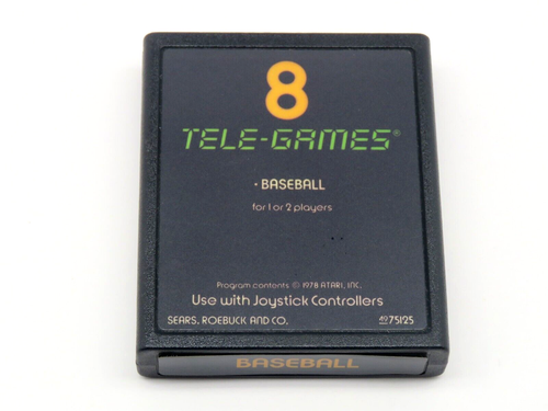 Baseball (Atari 2600, 1978) By Sears TELE-GAMES (Cartridge & Manual) NTSC - Picture 5 of 10